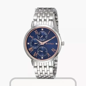 Titan Workwear Blue Dial Minerial Ladies Watch